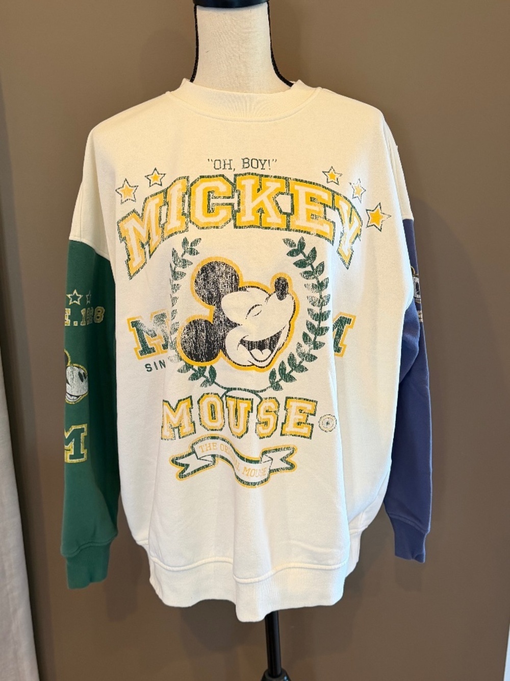 H&M Mickey Mouse Crewneck Sweatshirt, Size Medium